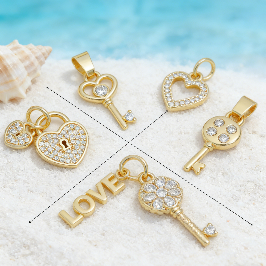 4Pcs Pendants Brass Cubic Zirc - Men'S Fashion Jewelry Bracelets avis et prix