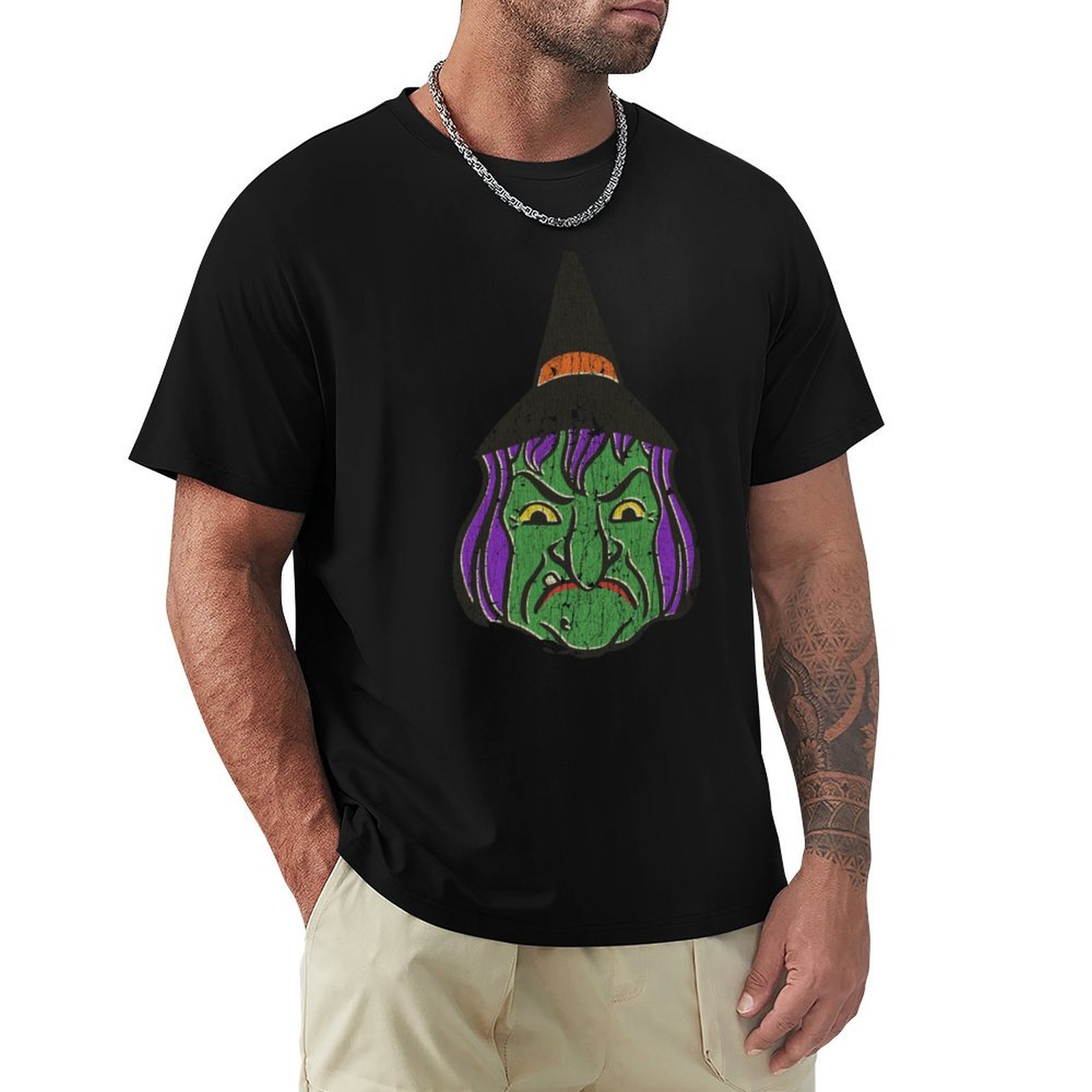 1950s Halloween Witch T-Shirt  - 1950S Fashion Men'S avis et prix