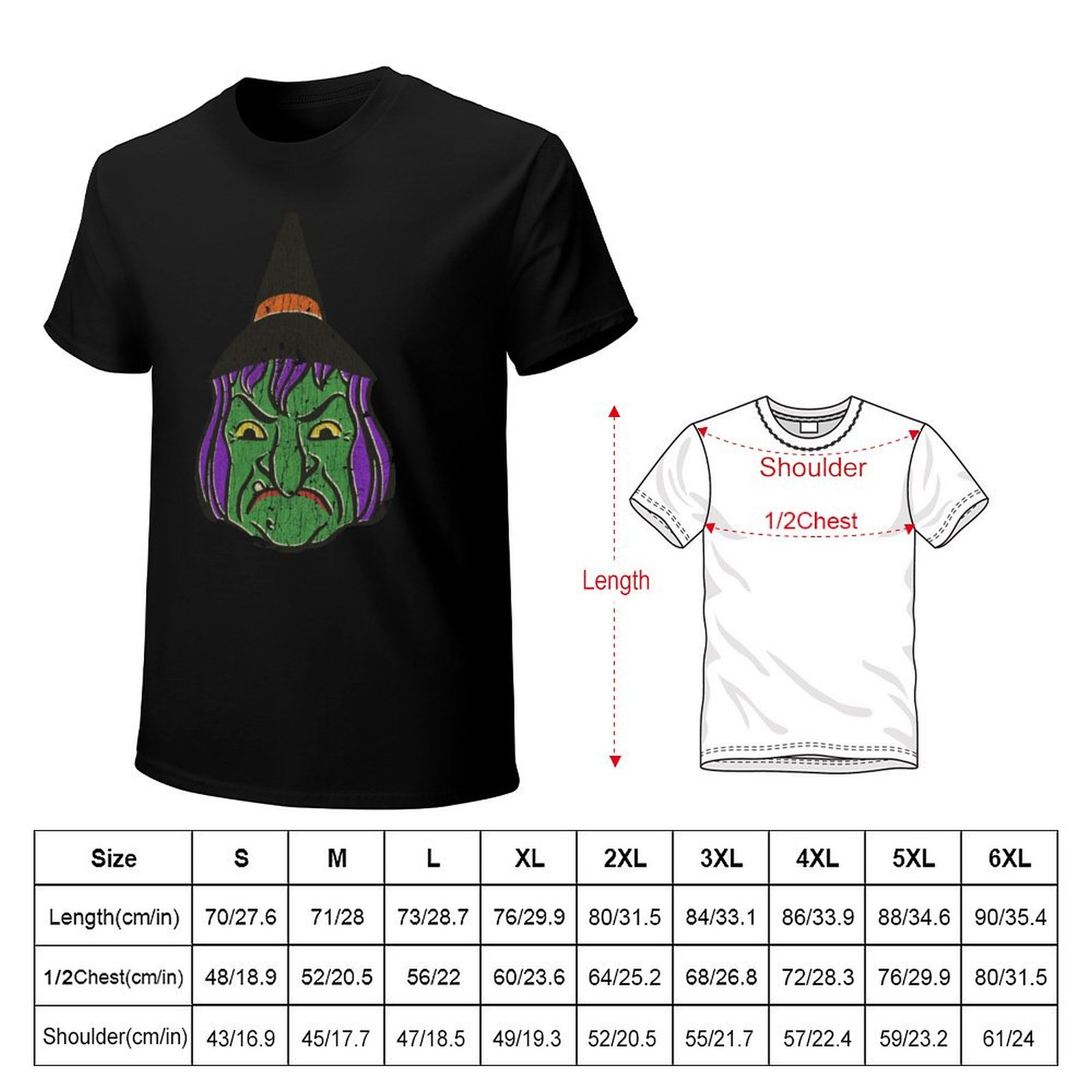 1950s Halloween Witch T-Shirt  - 1950S Fashion Men'S avis et prix