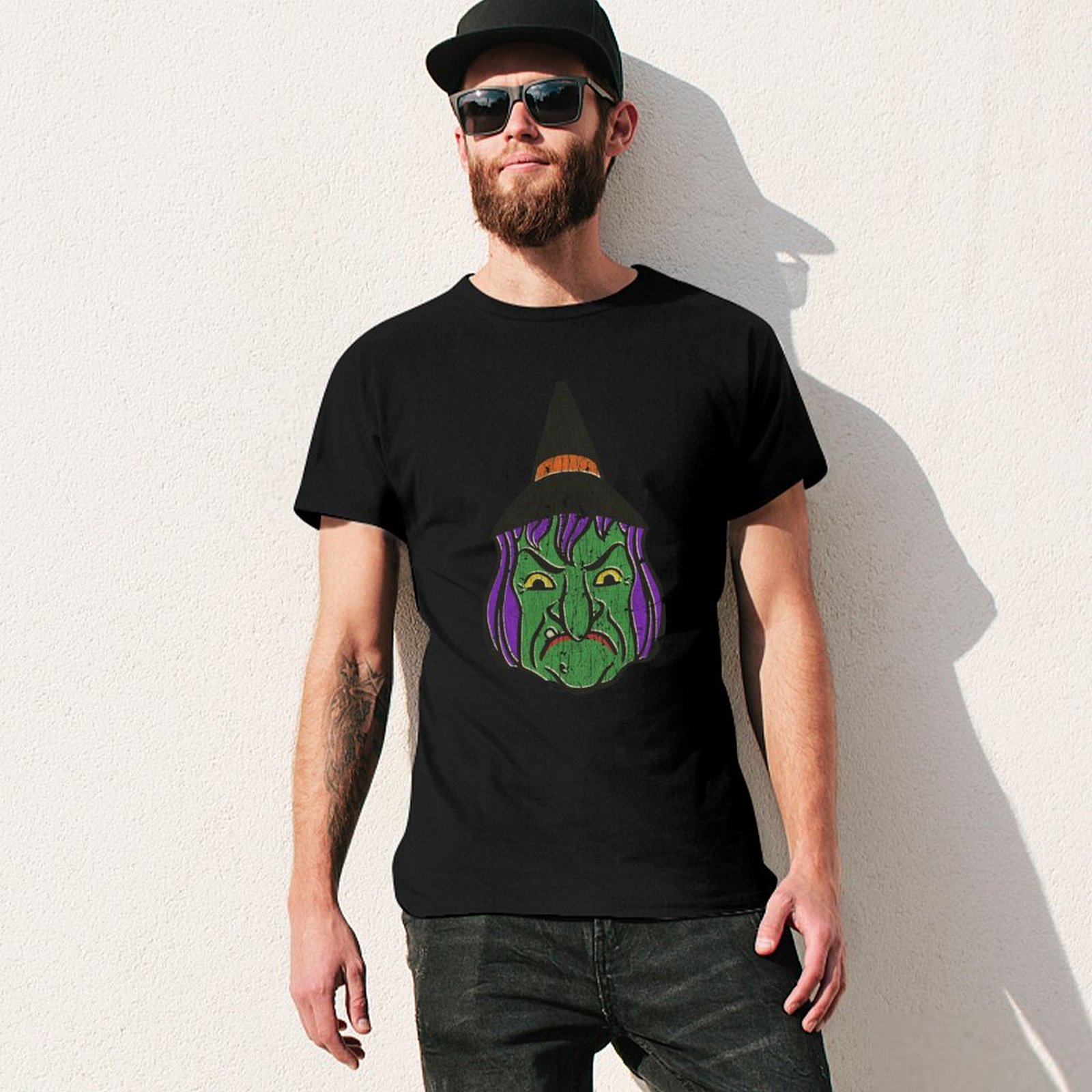 1950s Halloween Witch T-Shirt  - 1950S Fashion Men'S avis et prix