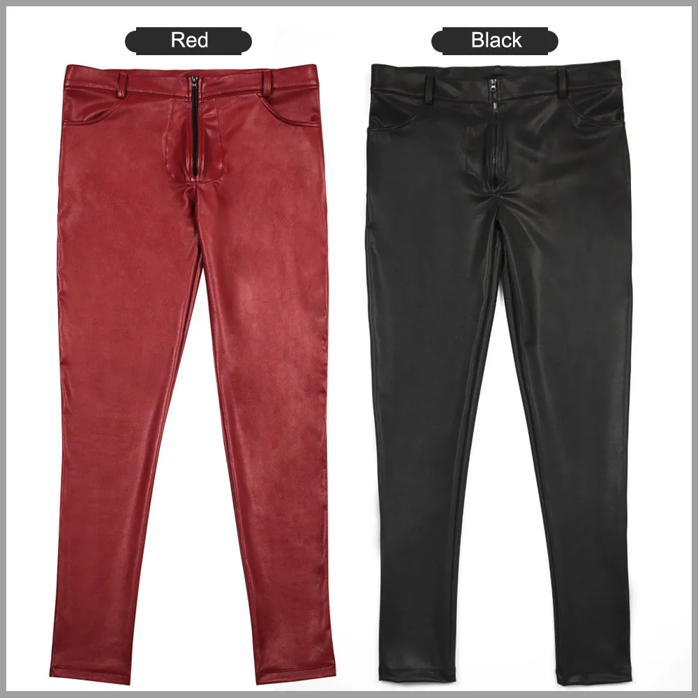 PU Faux Leather Leggings High  - Men'S Fashion Jeans And Boots avis et prix