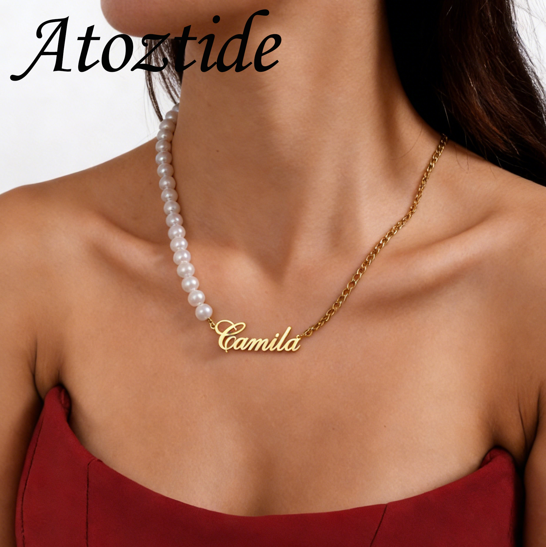 Atoztide Custom Name Necklace  - Men'S Fashion Jewelry Bracelets avis et prix