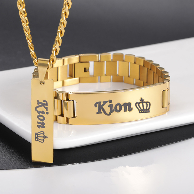 Custom Men Name Necklace Big B - Men'S Fashion Jewelry Bracelets avis et prix