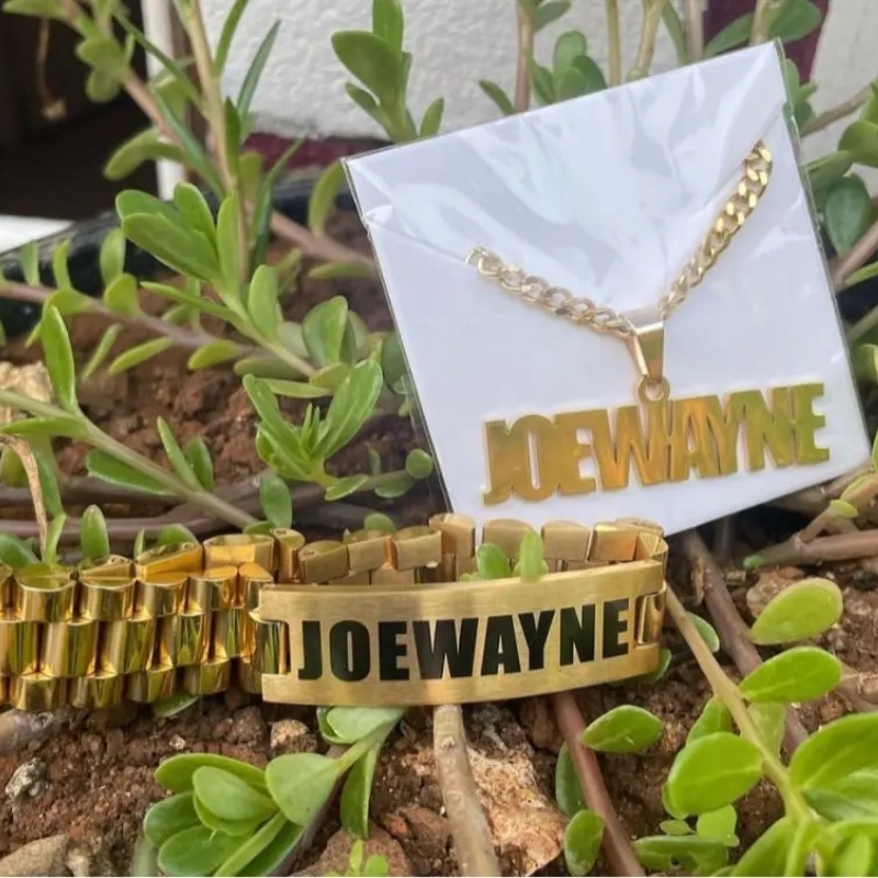 Custom Men Name Necklace Big B - Men'S Fashion Jewelry Bracelets avis et prix