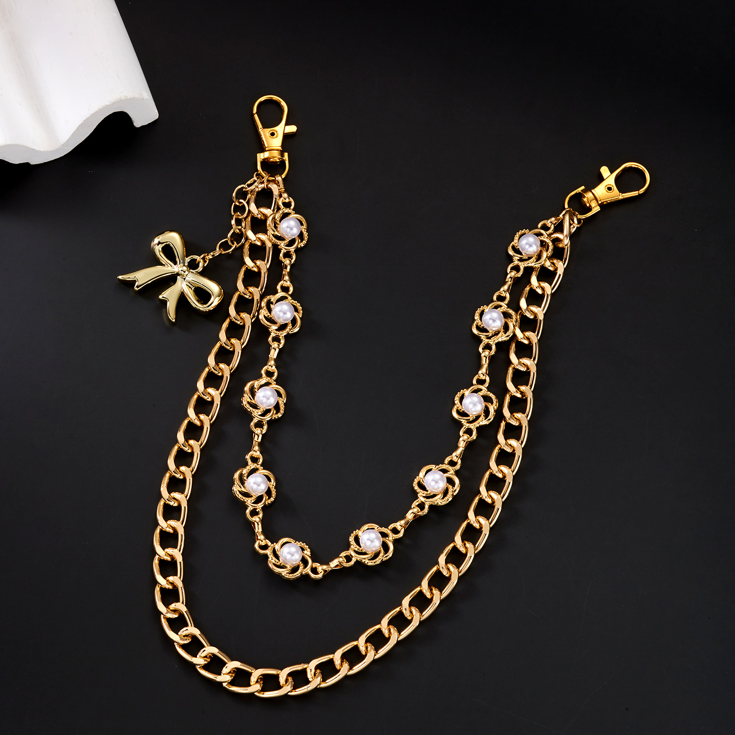 Exquisite Imitation Pearl Flow - Belt Mens Fashion avis et prix
