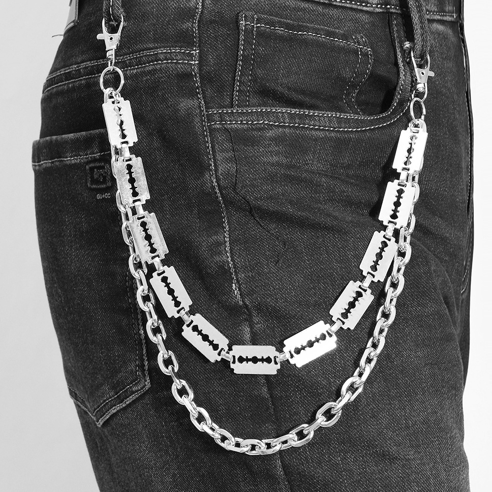 Punk Metal Chain Keychains for - Belt Mens Fashion avis et prix