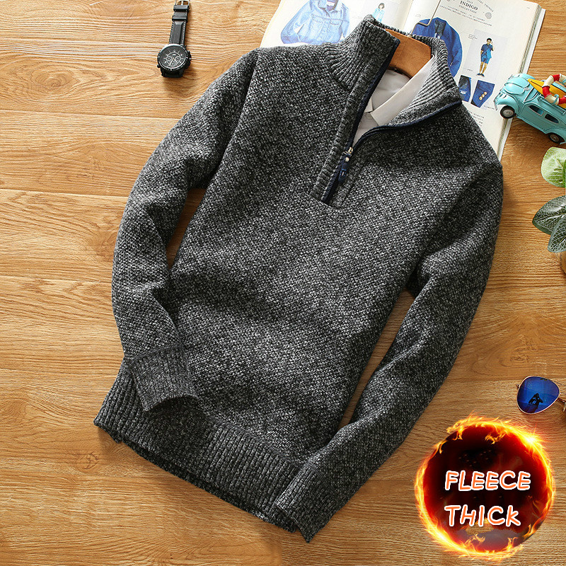 Men's Half-Zip Turtleneck Swea - Men'S Fashion Zip Sweater avis et prix