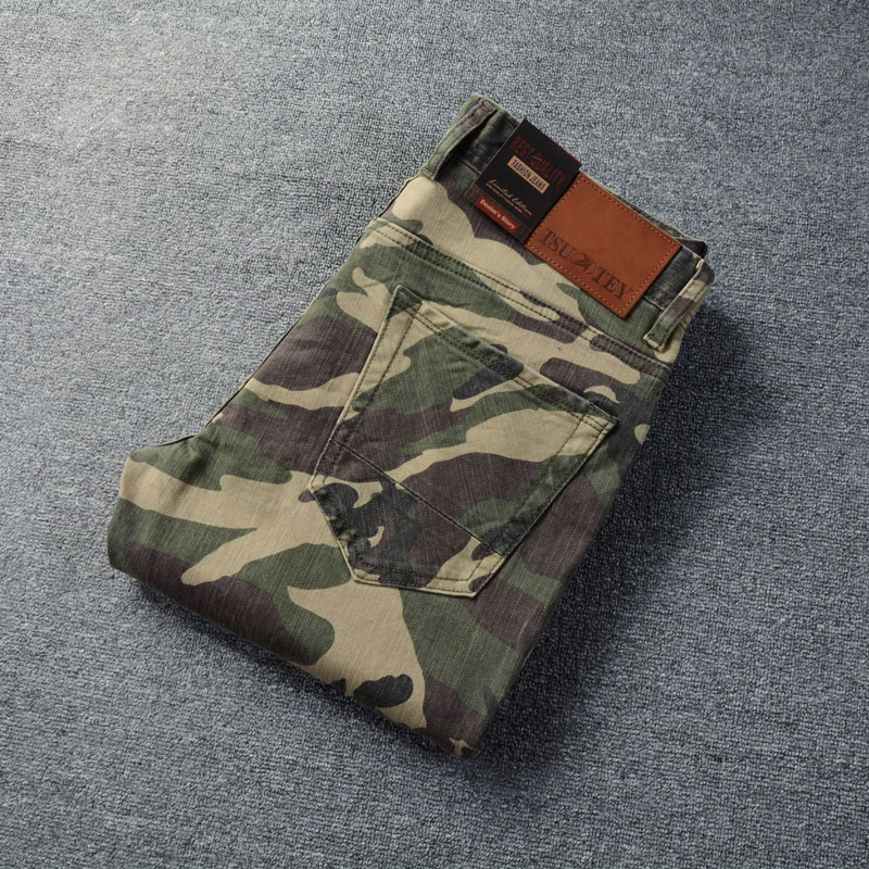 Designer Fashion Men Jeans Hig - Mens Fashion Camo Pants avis et prix