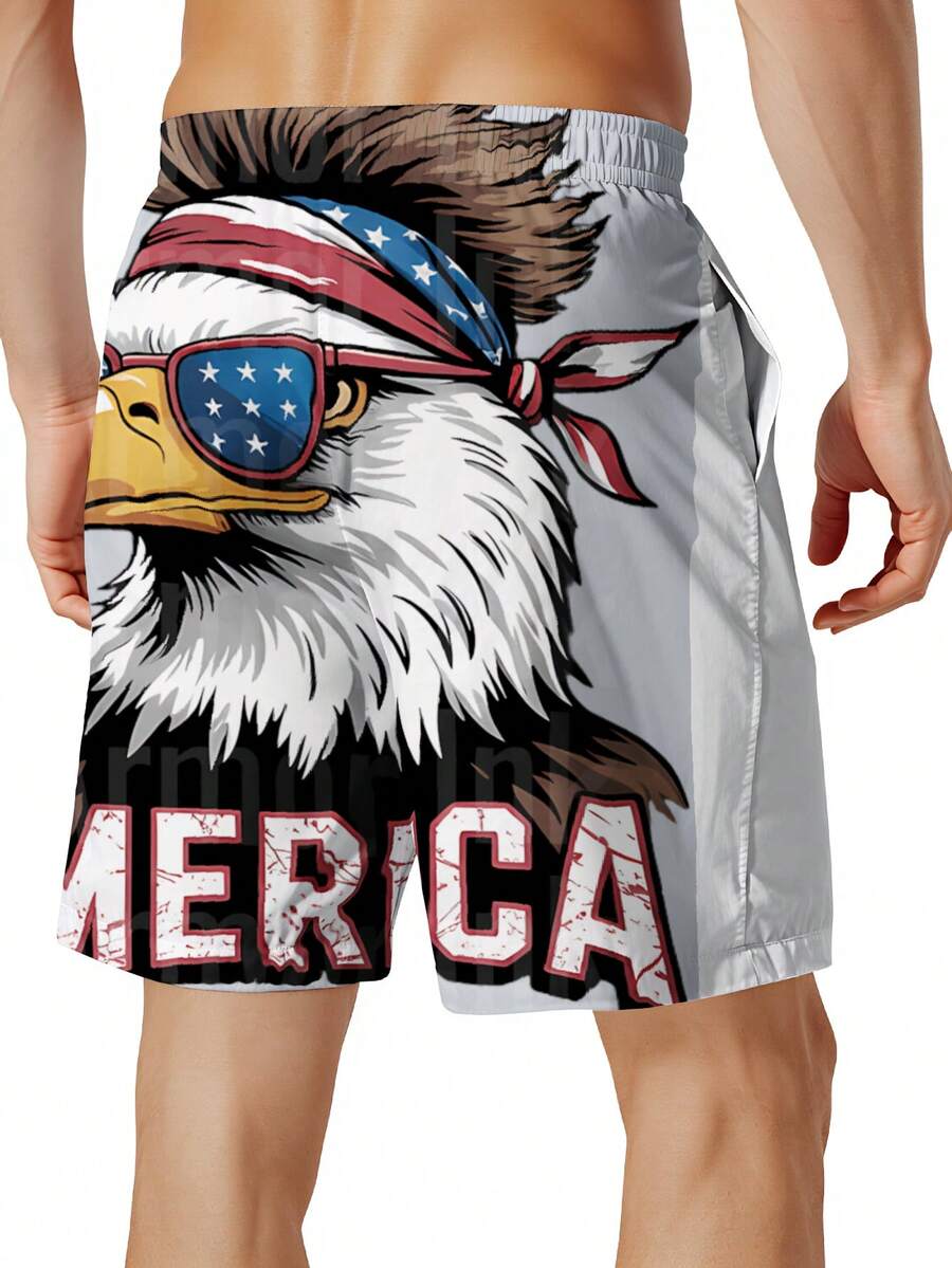 Patriotic Mens Swim Trunks Wit - Swim Trunk Shorts avis et prix