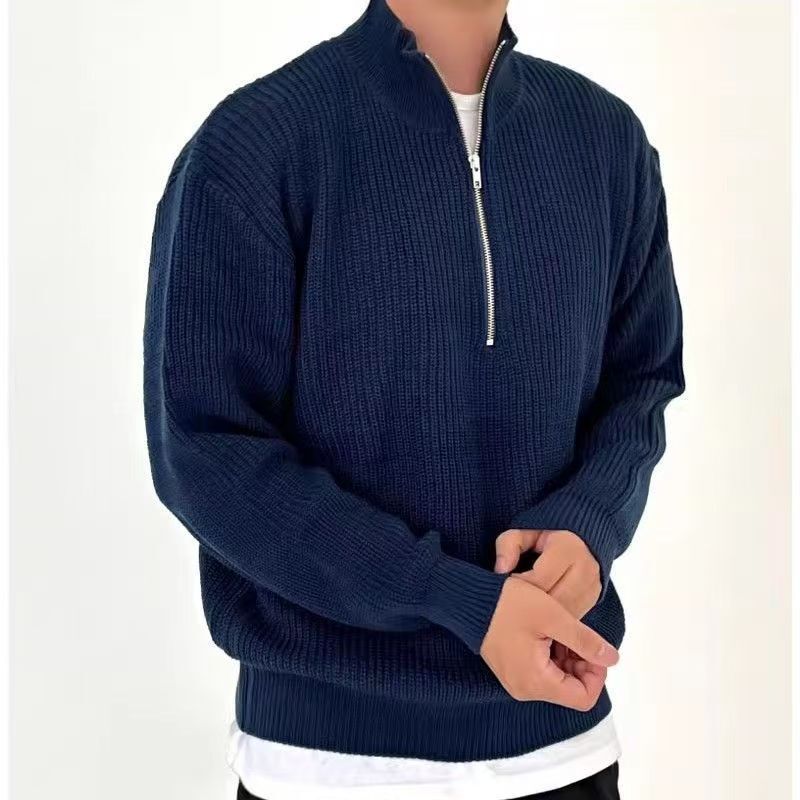 Autumn & Winter Men's Knitting - Men'S Fashion Zip Sweater avis et prix