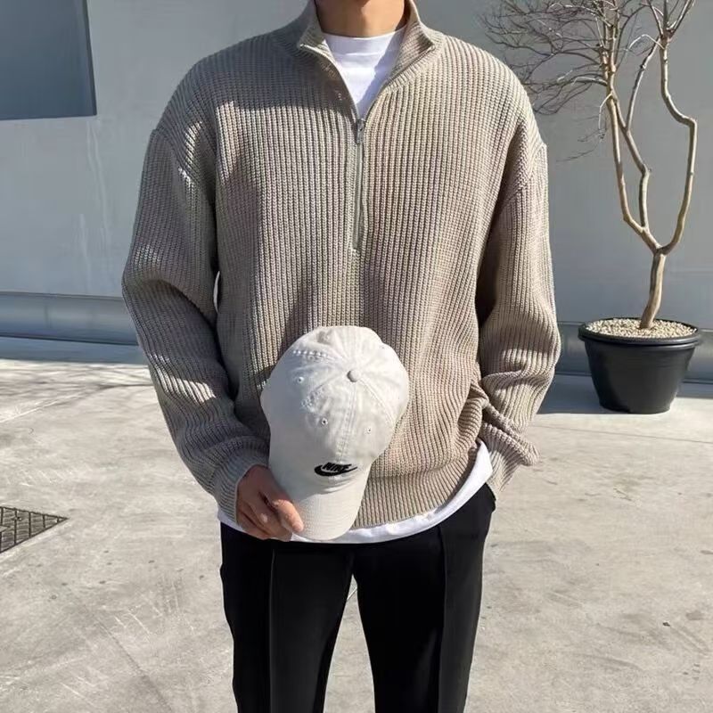 Autumn & Winter Men's Knitting - Men'S Fashion Zip Sweater avis et prix