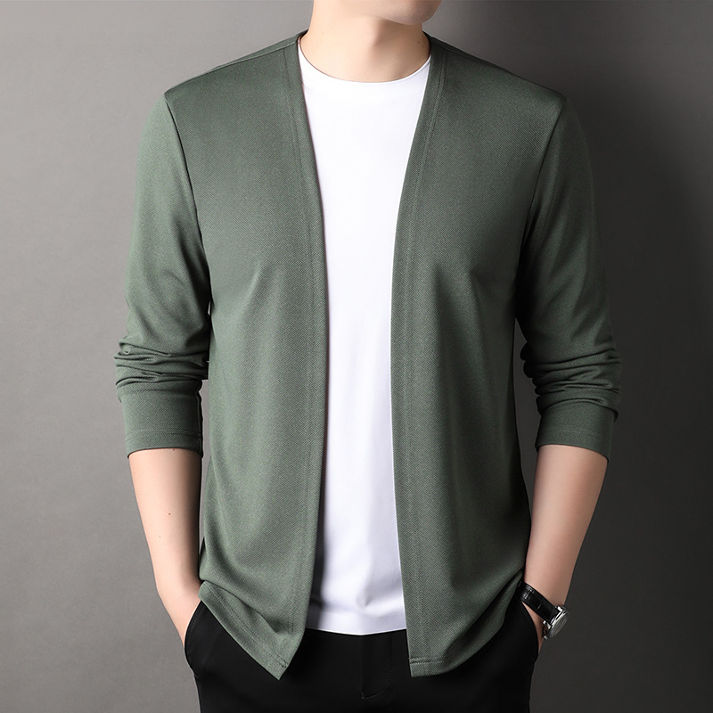Spring Autumn Knit Cardigan Me - Men'S Fashion Zip Sweater avis et prix