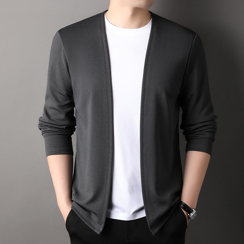 Spring Autumn Knit Cardigan Me - Men'S Fashion Zip Sweater avis et prix
