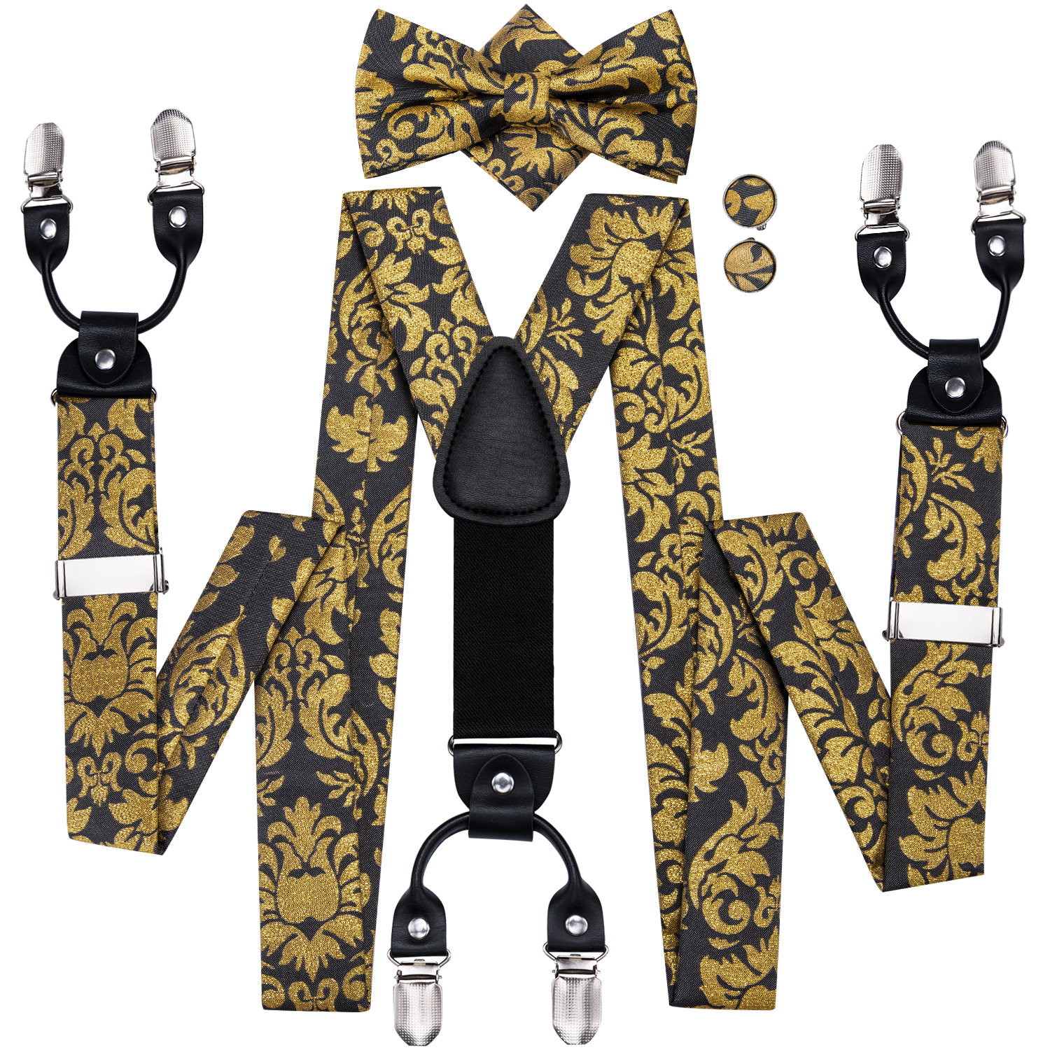 Hi-Tie Silk Adult Men suspende - Suspenders Clip Men avis et prix