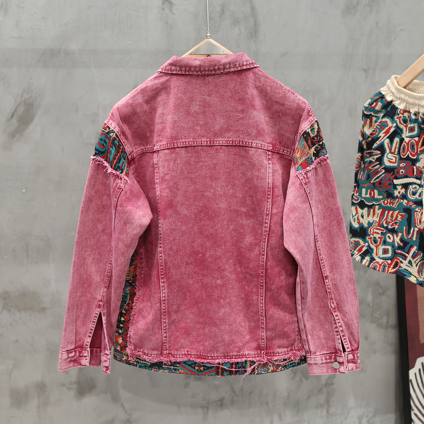 Bohemian Style Patchwork Denim - Mens Fashion Denim Jacket avis et prix