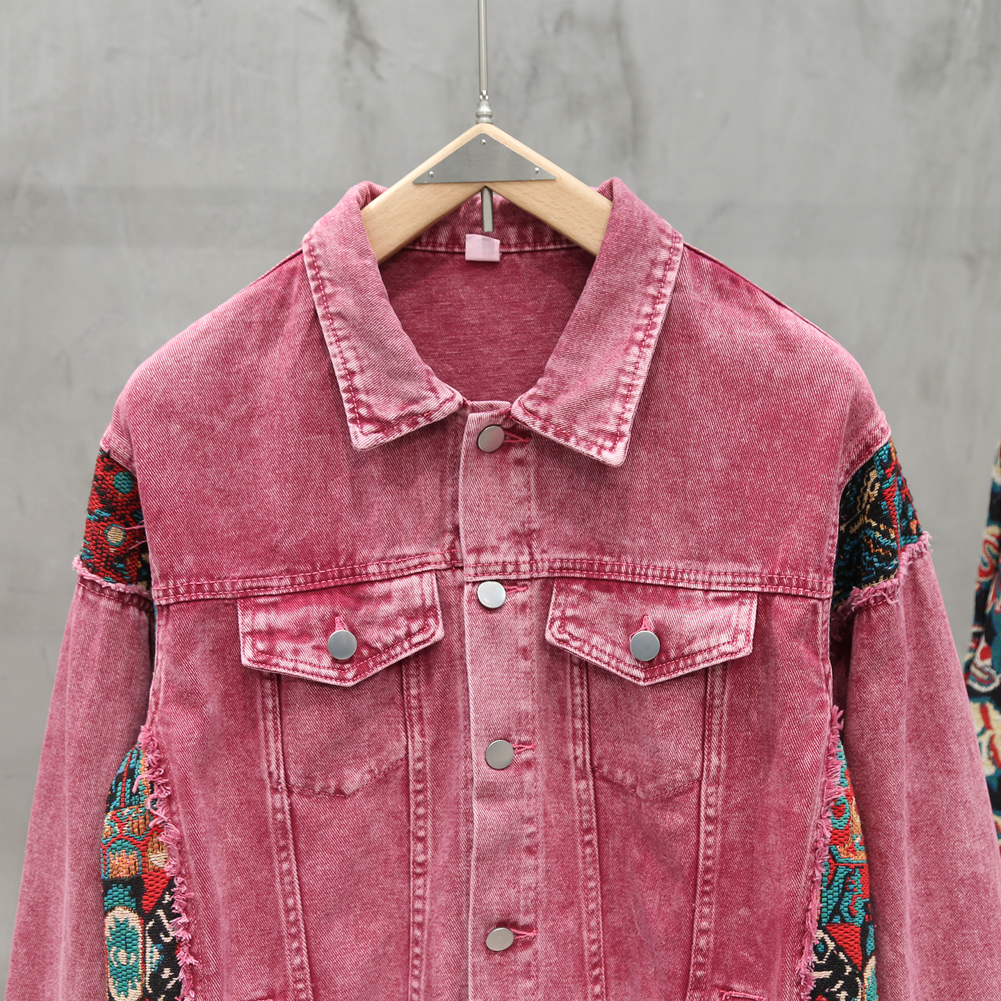 Bohemian Style Patchwork Denim - Mens Fashion Denim Jacket avis et prix