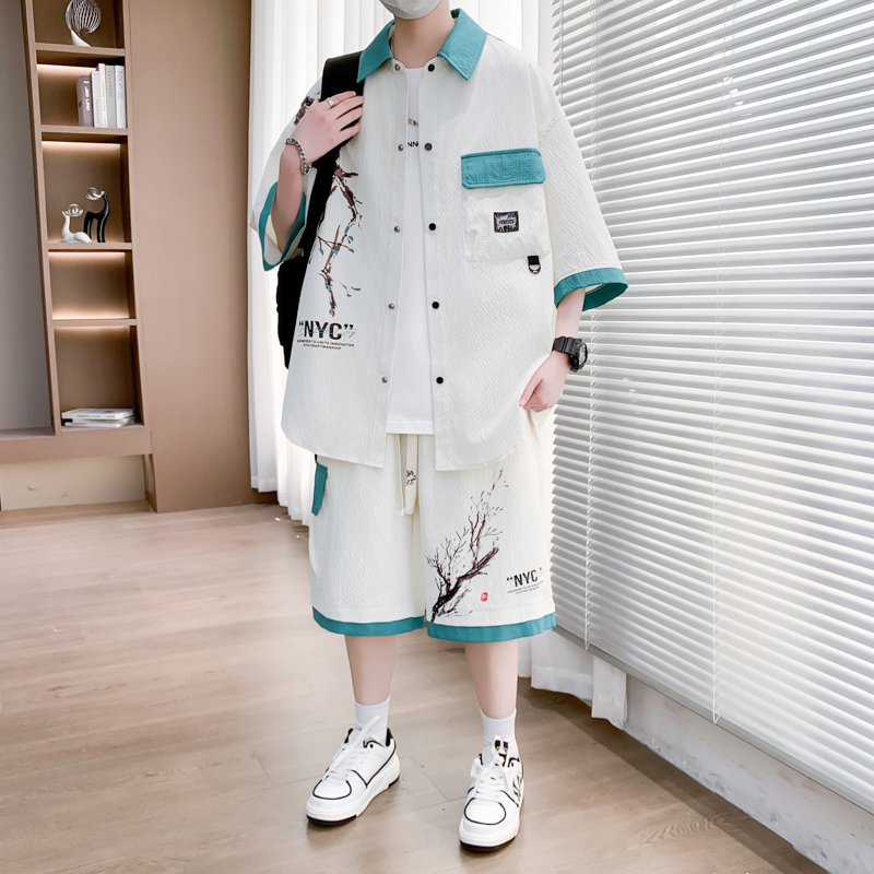 Shirt+shorts 2026 Summer New s - Mens Fashion Casual 2026 avis et prix