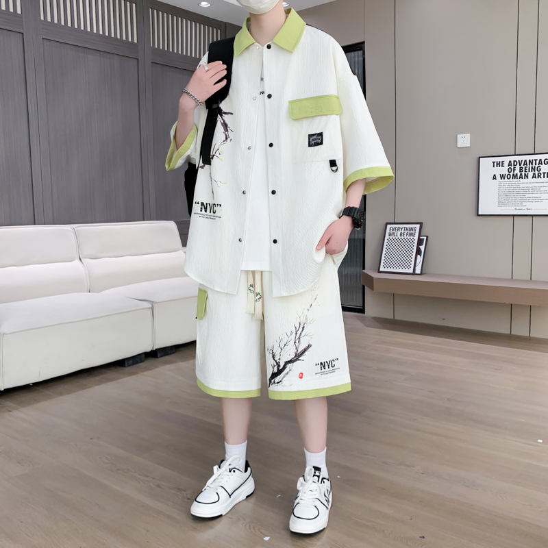 Shirt+shorts 2026 Summer New s - Mens Fashion Casual 2026 avis et prix