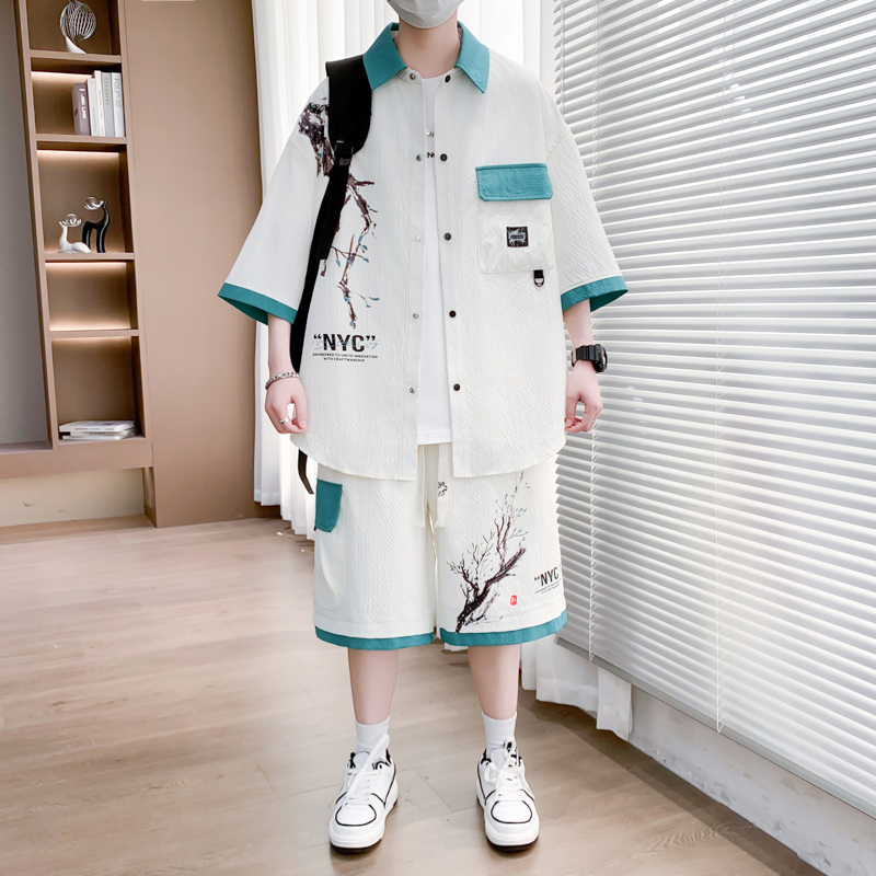 Shirt+shorts 2026 Summer New s - Mens Fashion Casual 2026 avis et prix